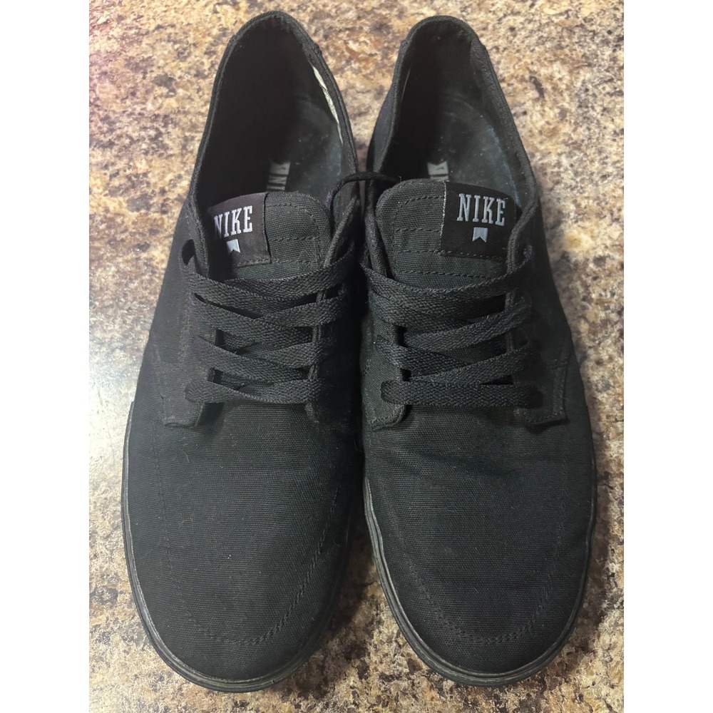 Nike Satire Canvas Black‎ Skate Shoes Mens 10.5 Low Top Sneakers 458697-020
